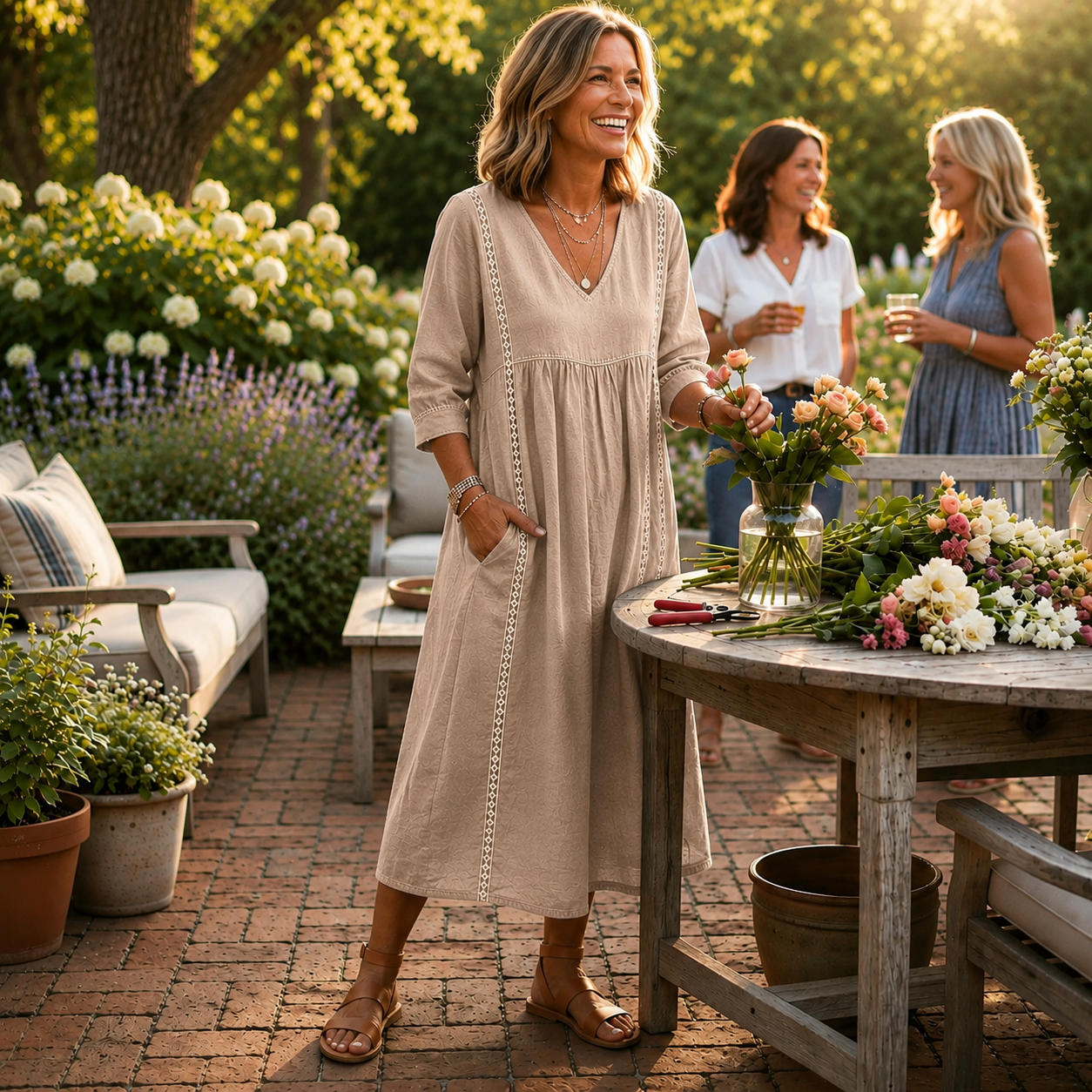 P|H - Effortless Elegant Midi Dress Sandra