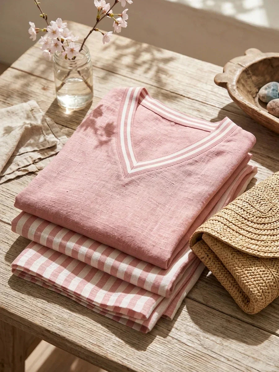 P|H - Casual Striped Two-Piece Set Sienna