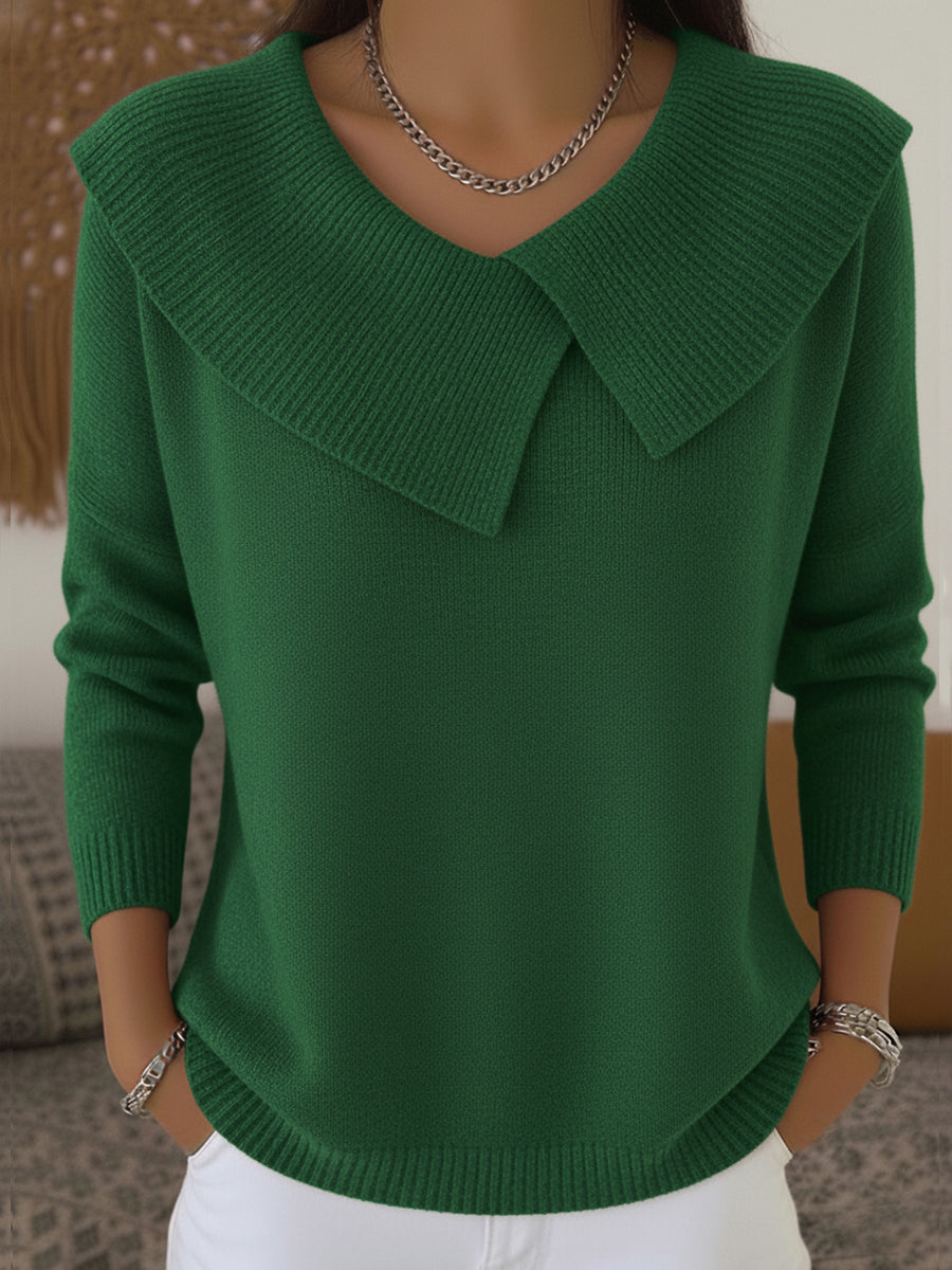 P|H - Pleated Collar Knit Sweater Nancy