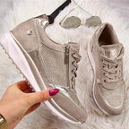 P|H - Cushioned Zip-Up Wedge Sneakers Gloria