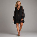 P|H - Ruffled Chiffon Mini Dress Grace