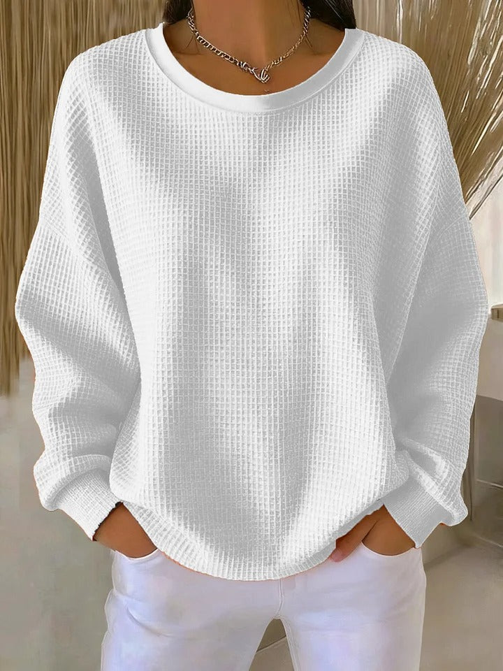 P|H - Waffle Knit Round Neck Pullover Evelyn