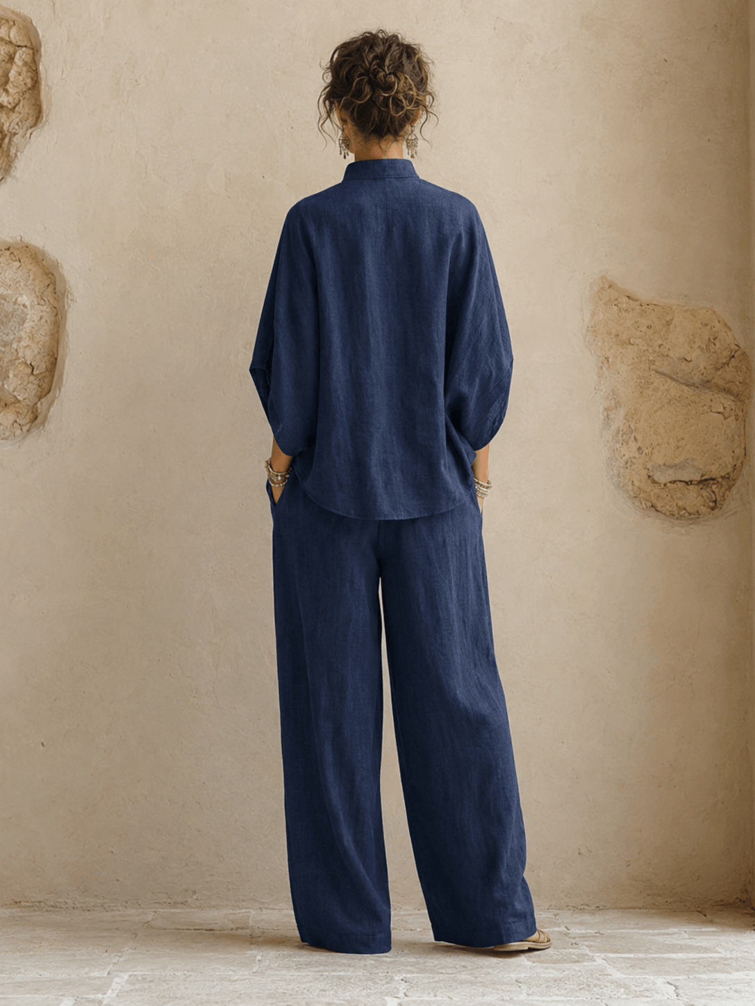 P|H - Relaxed Batwing Two-Piece Set Carol
