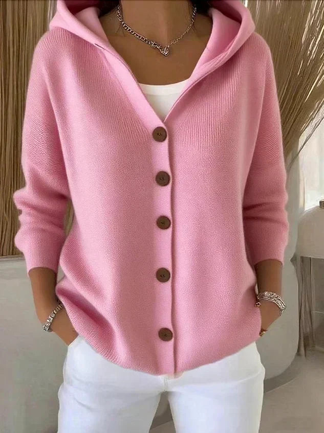 P|H - Hooded Button-Up Knit Cardigan Janet