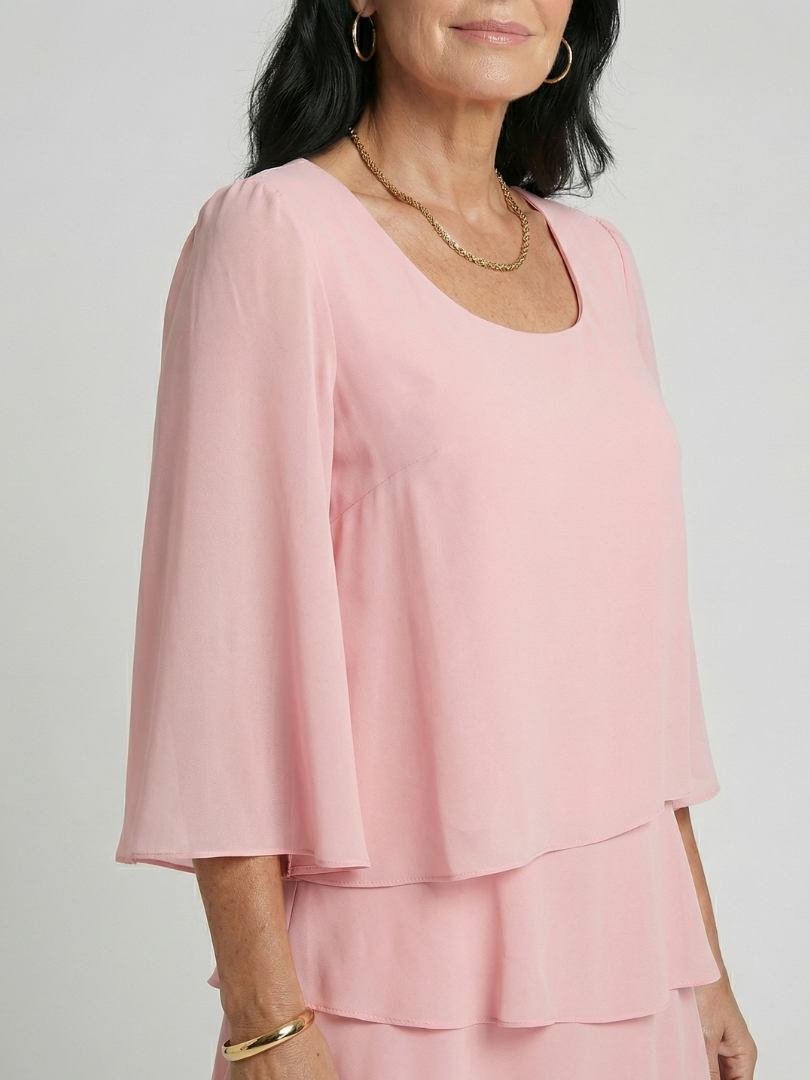 P|H - Flared Sleeve Knee-Length Dress Della
