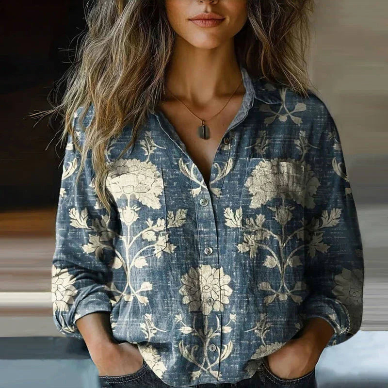 P|H - Retro Floral Print Blouse Nanna