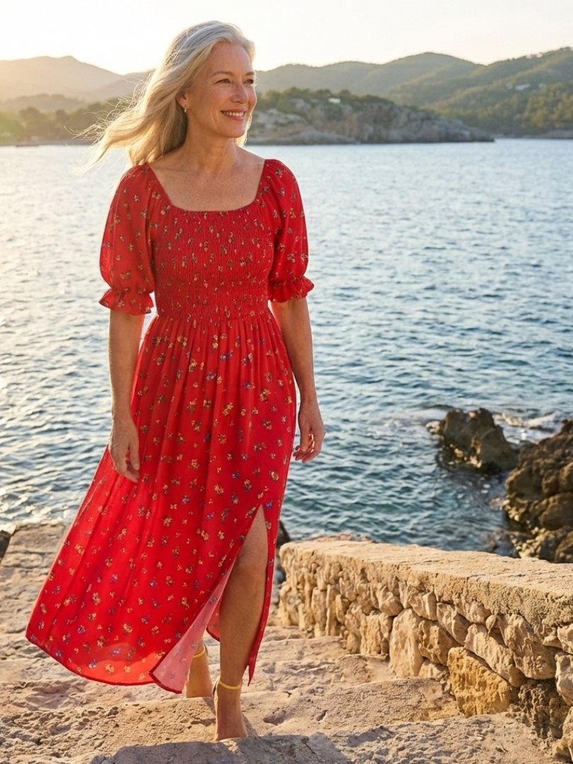 P|H - Puff Sleeve Midi Dress Delphine