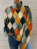 P|H - Ogee Geometric Knit Turtleneck Rose