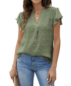 P|H - Chic Patchwork Ruffle Blouse Kari