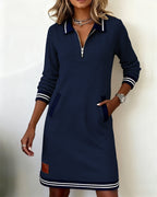 P|H - Zip Collar Knit Sweater Dress Judith