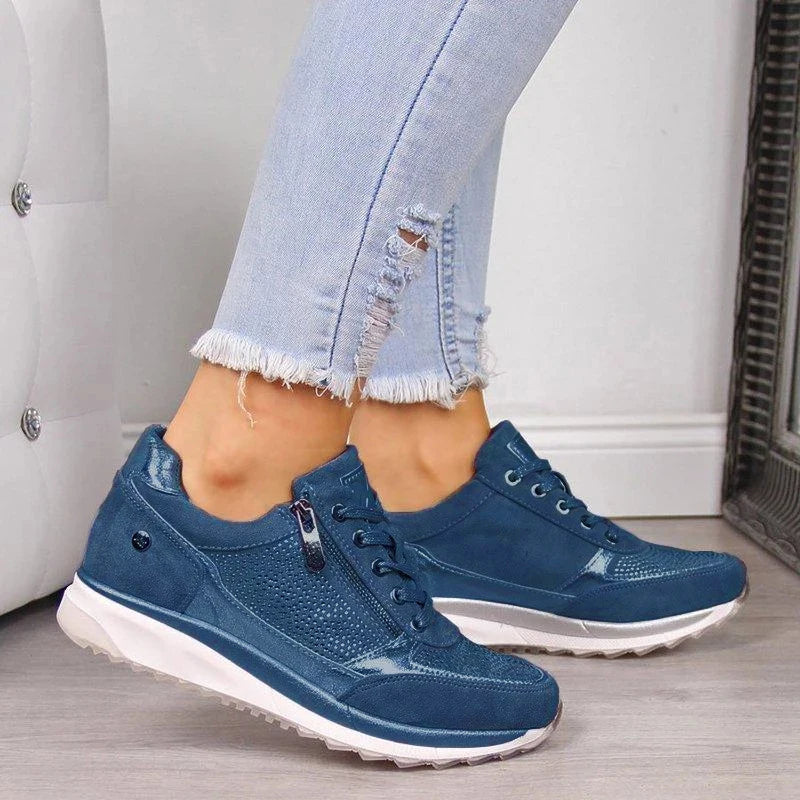 P|H - Cushioned Zip-Up Wedge Sneakers Gloria