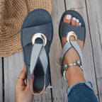 P|H - Elegant Buckle Flat Sandals Diane