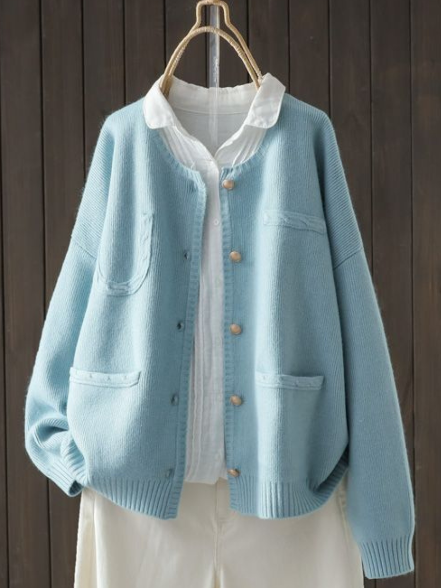 P|H - Collared Pocket Knit Cardigan Ruth