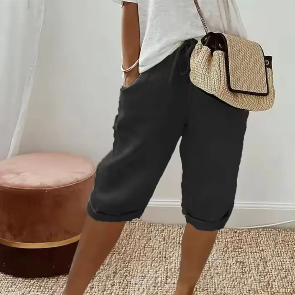 P|H - Drawstring Capri Shorts Camille