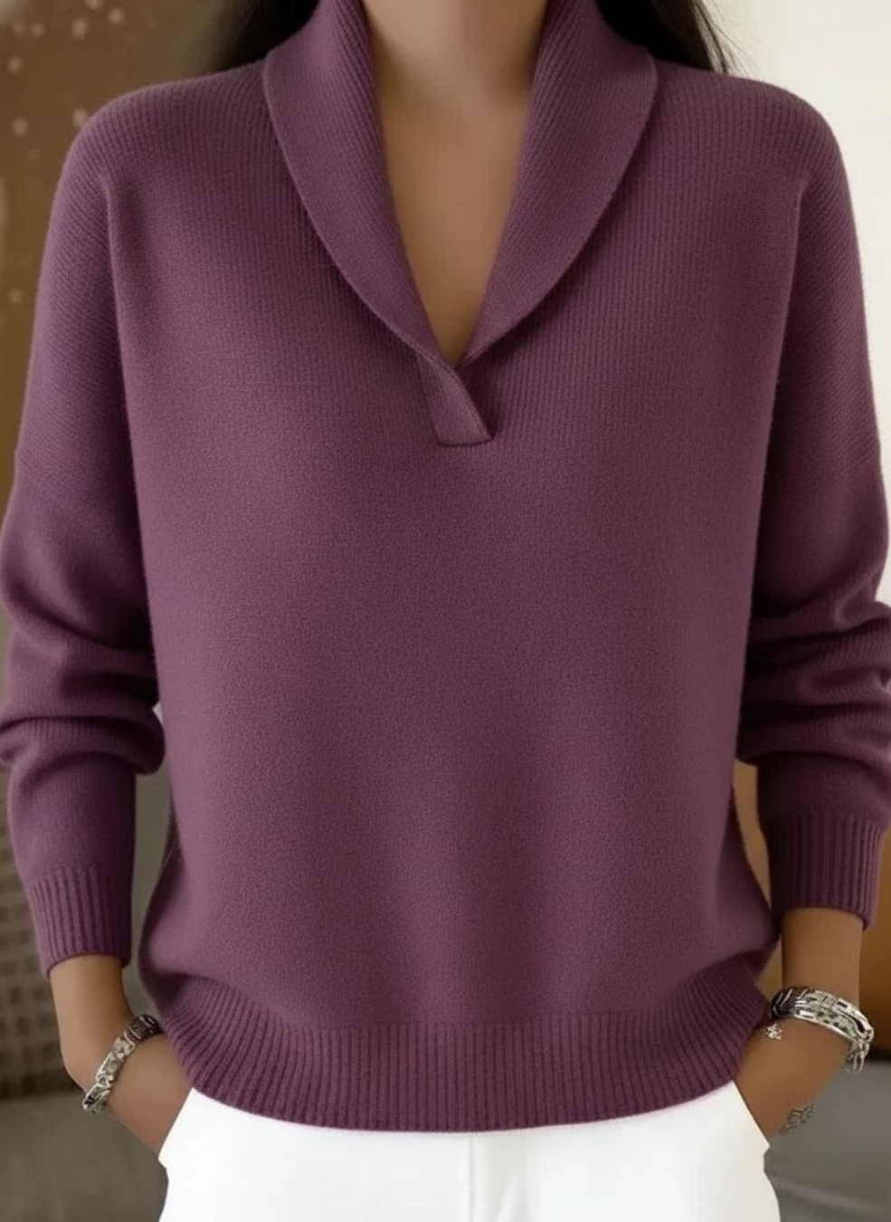 P|H - Shawl Collar V-Neck Sweater Joyce