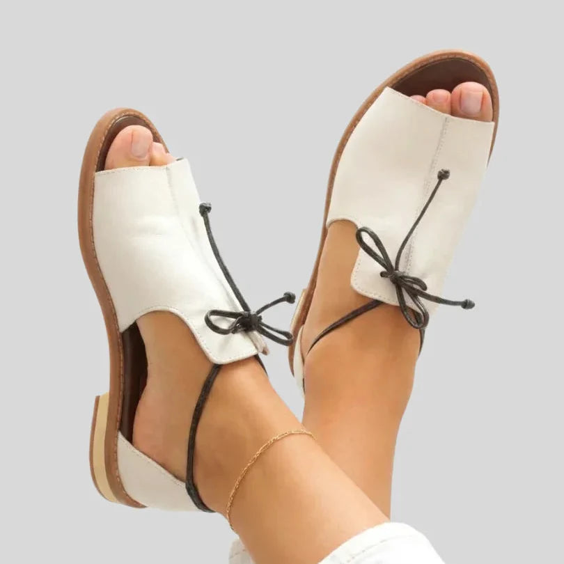 P|H - Lace-Up Leather Comfort Sandals Deborah