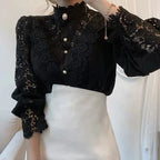P|H - Long Sleeve Lace Detail Shirt Tove