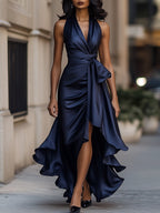 P|H - Satin Draped Dress Sabrina