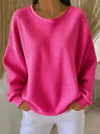 P|H - Waffle Knit Round Neck Pullover Evelyn