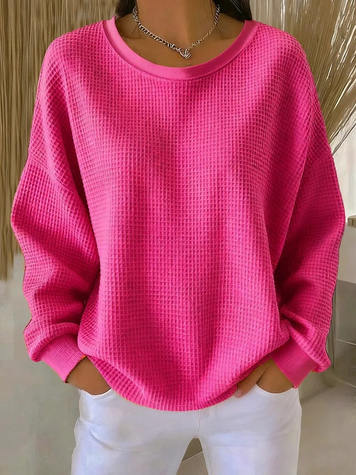 P|H - Waffle Knit Round Neck Pullover Evelyn