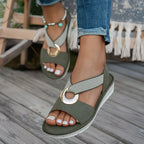 P|H - Elegant Buckle Flat Sandals Diane