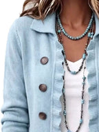 P|H - Ruffle Trim Button Cardigan for Women Gloria