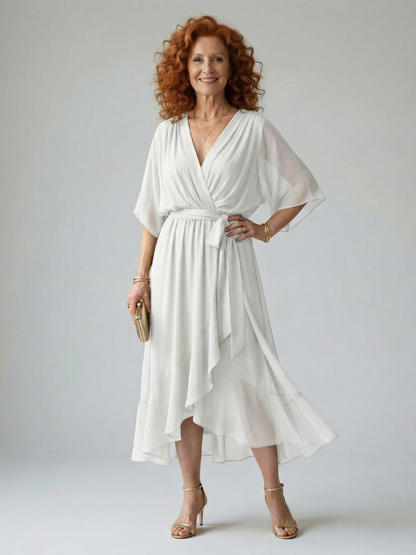 P|H - Draped Midi Dress Taylor