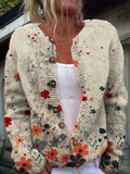P|H - Coral Wildflower Knit Cardigan Ruth
