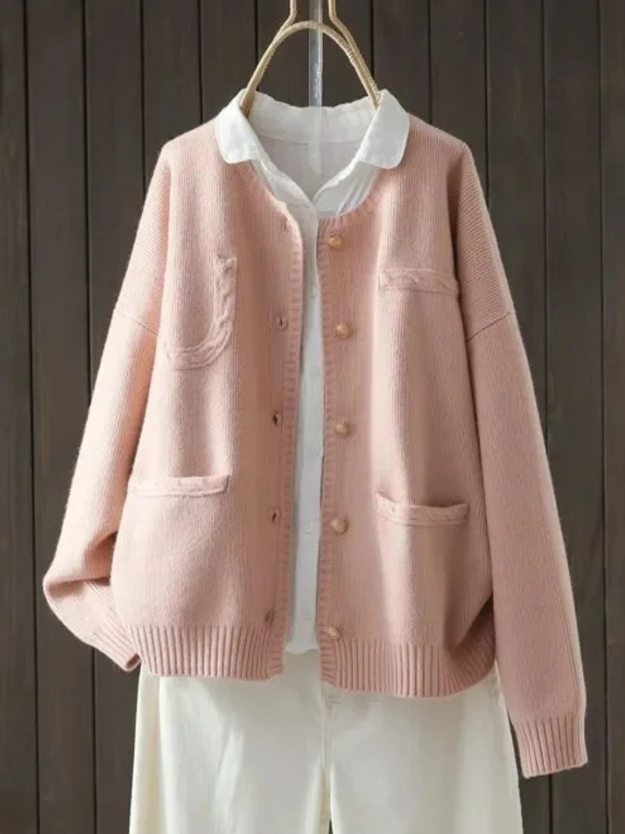 P|H - Collared Pocket Knit Cardigan Ruth