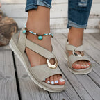 P|H - Elegant Buckle Flat Sandals Diane