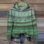 P|H - Hooded Patterned Knit Sweater Joyce