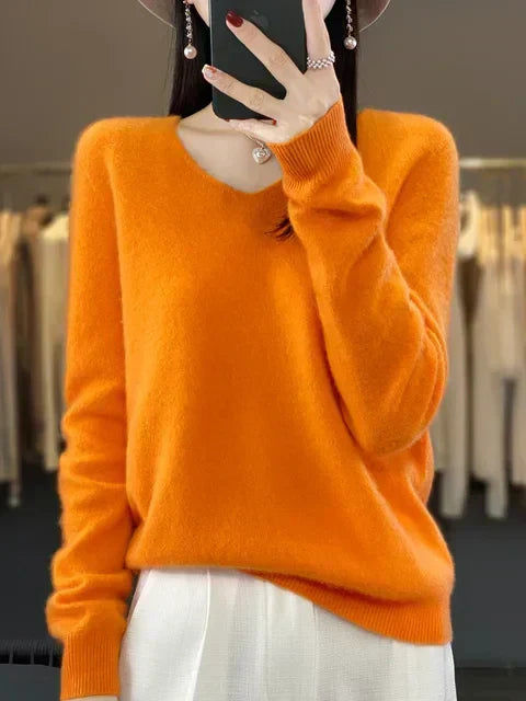 P|H - Classic V-Neck Knit Sweater Cynthia