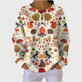 P|H - Autumn Woodland Waffle Henley Janet