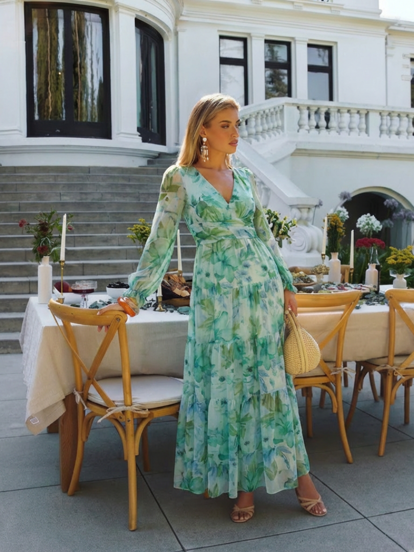 P|H - Long Sleeve Floral Maxi Dress Althea
