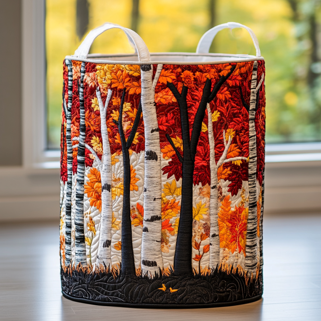 P|H - Woodland Quilted Laundry Basket Pamela
