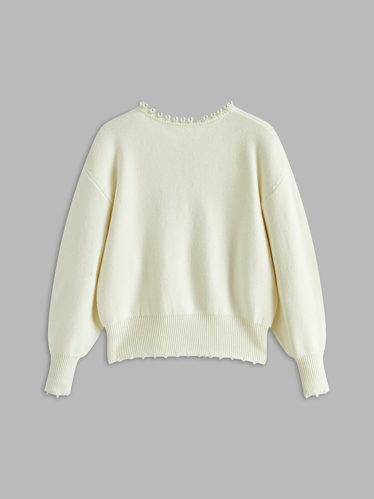 P|H - Pearl Scallop Knit Cardigan Donna