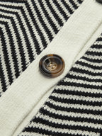 P|H - Chevron Contrast Trim Cardigan Carol