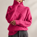 P|H - Diamond Knit Turtleneck Sweater for Women Margaret