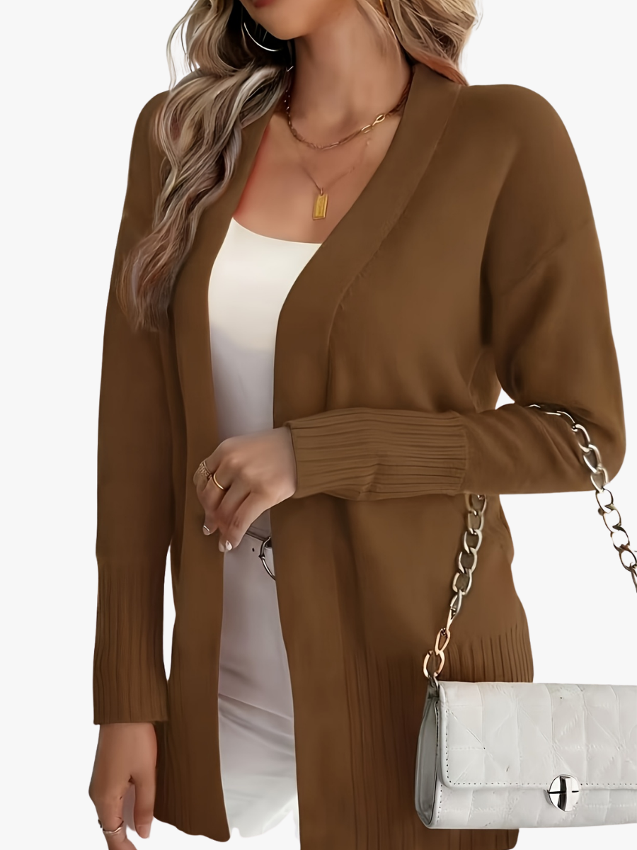P|H - Longline Open-Front Knit Cardigan Judith