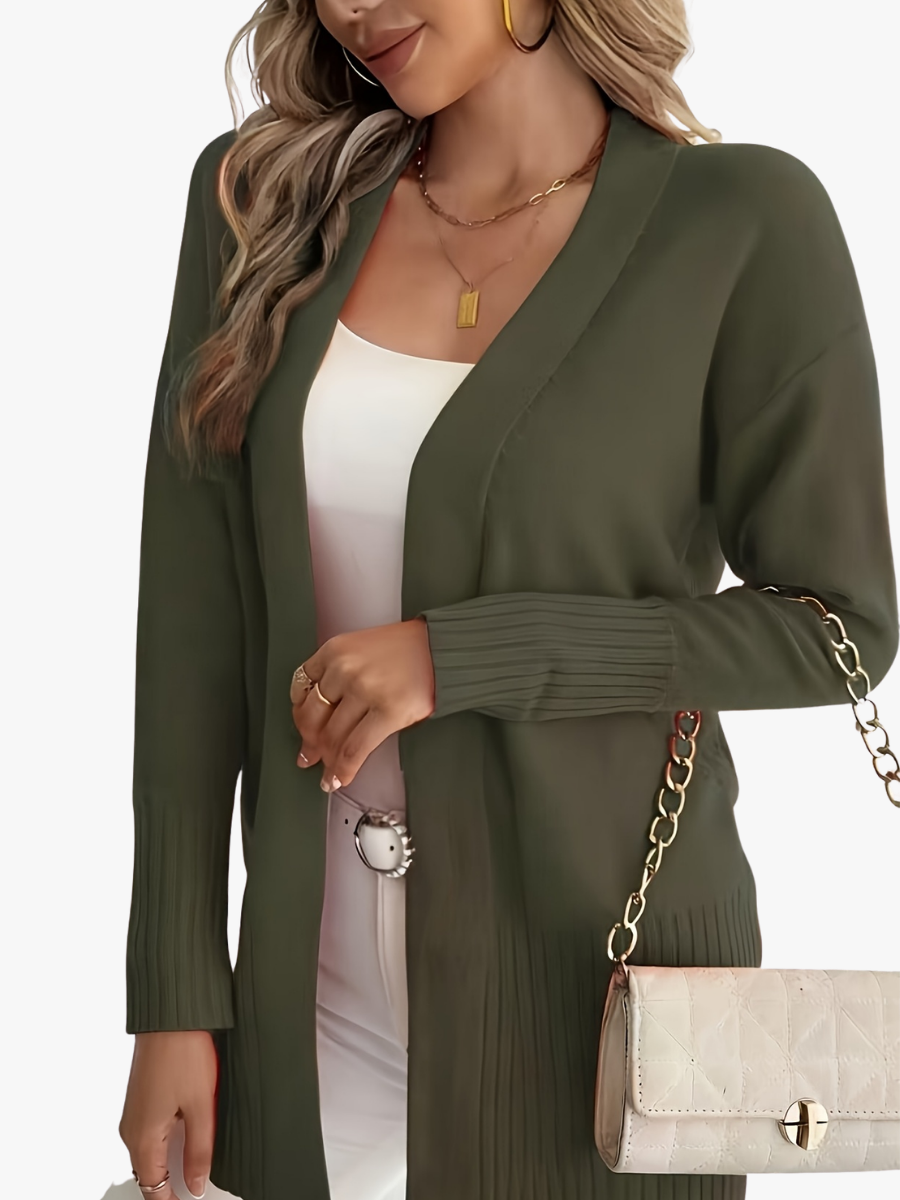 P|H - Longline Open-Front Knit Cardigan Judith
