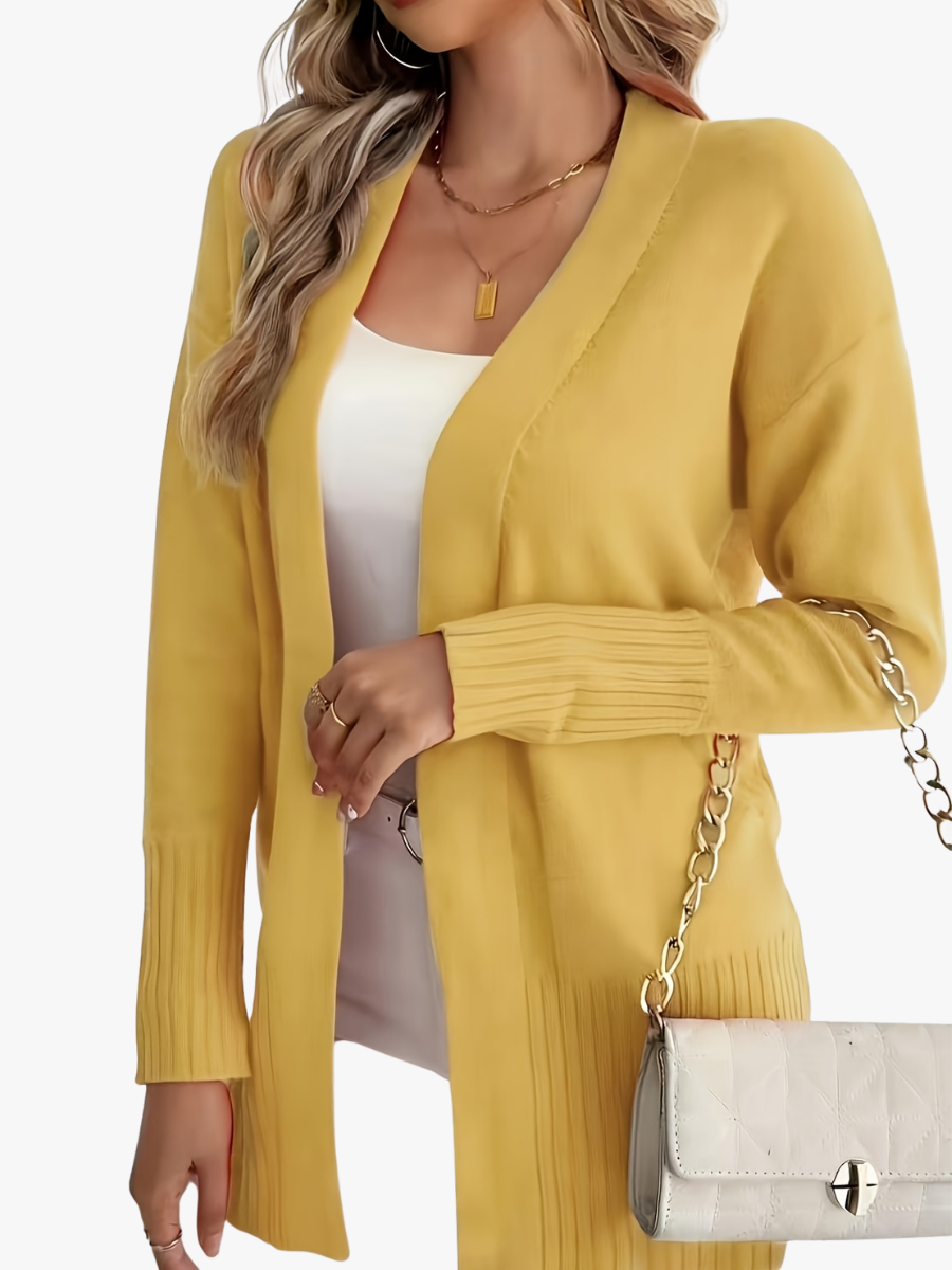 P|H - Longline Open-Front Knit Cardigan Judith