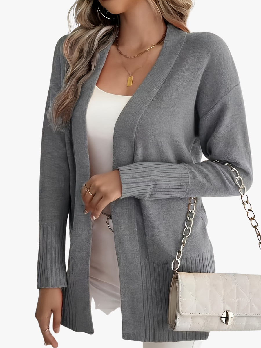 P|H - Longline Open-Front Knit Cardigan Judith
