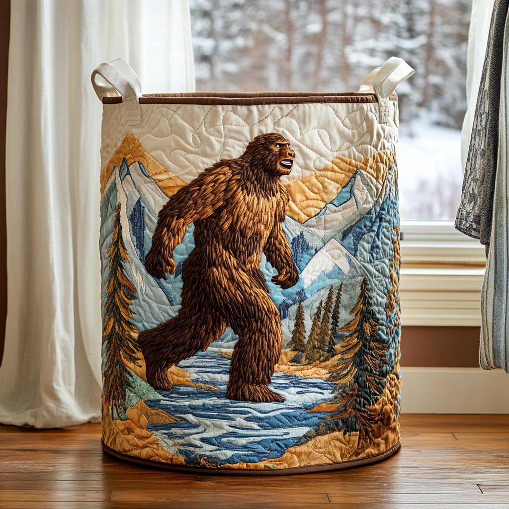 P|H - Woodland Quilted Laundry Basket Pamela