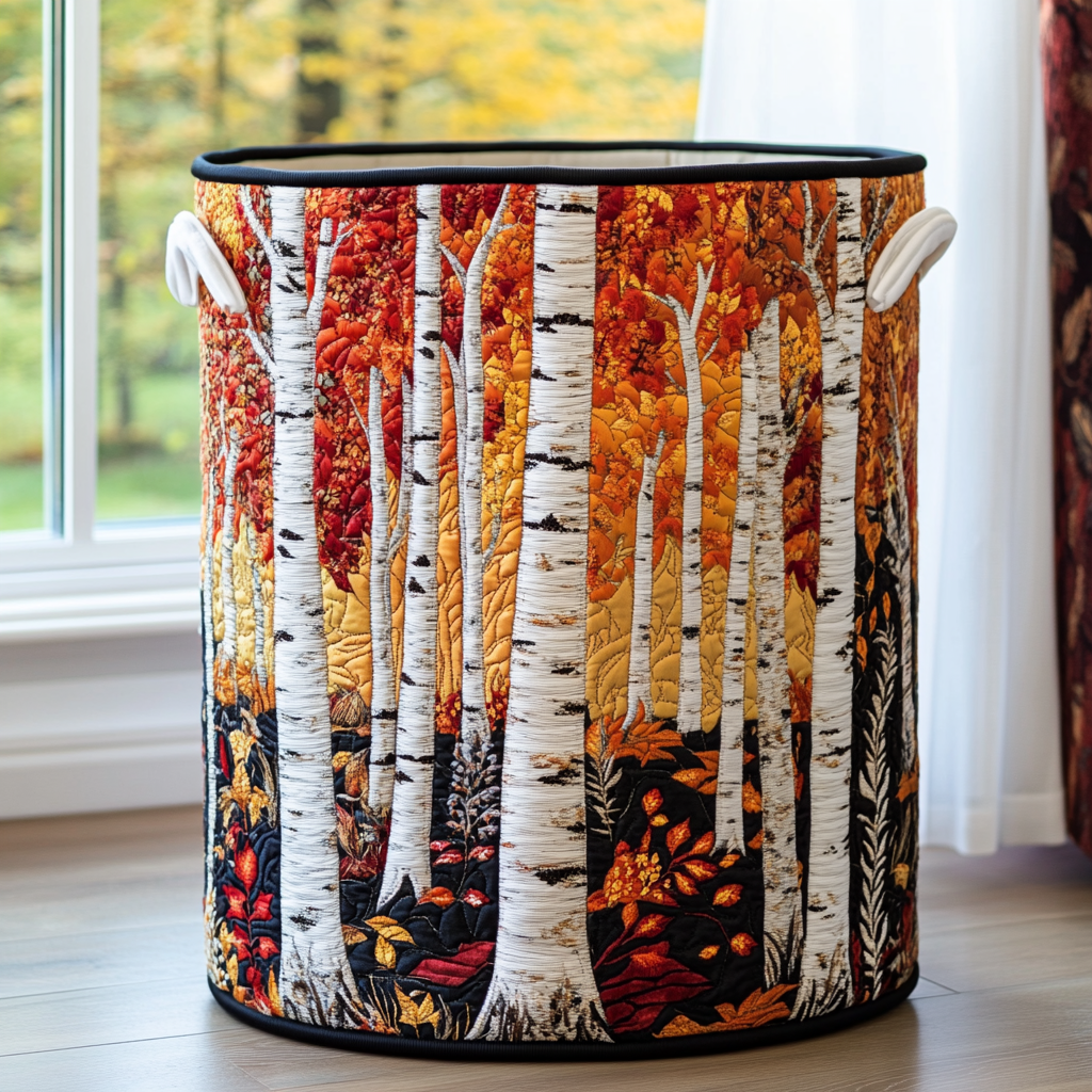P|H - Woodland Quilted Laundry Basket Pamela