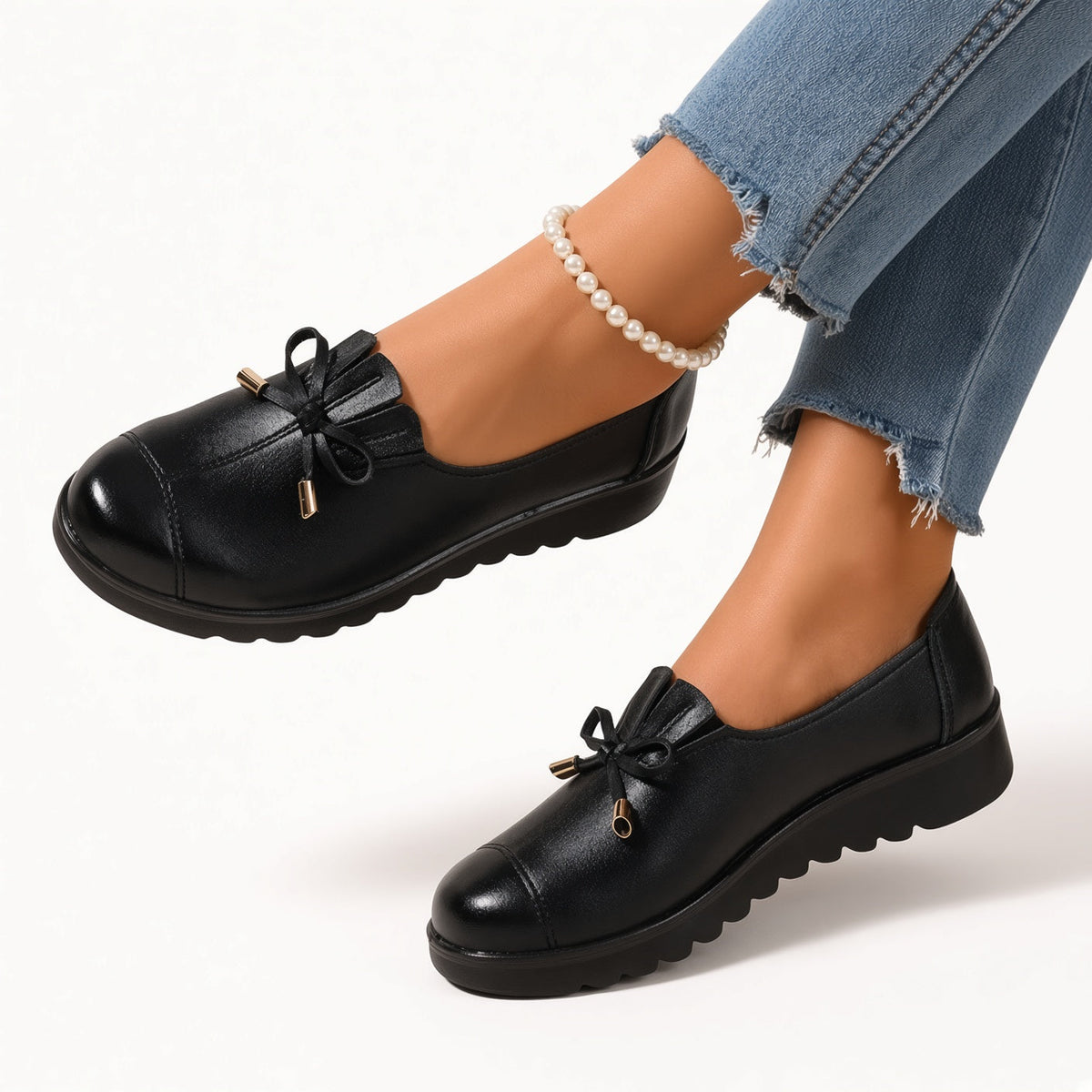 P|H - Soft Bow Comfort Loafers Eleanor