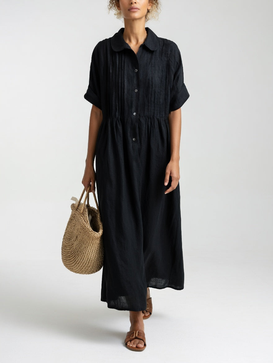 P|H - Flowing Button-Front Shirt Dress Linda