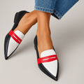 P|H - Tricolor Pointed Toe Loafers Dorothy