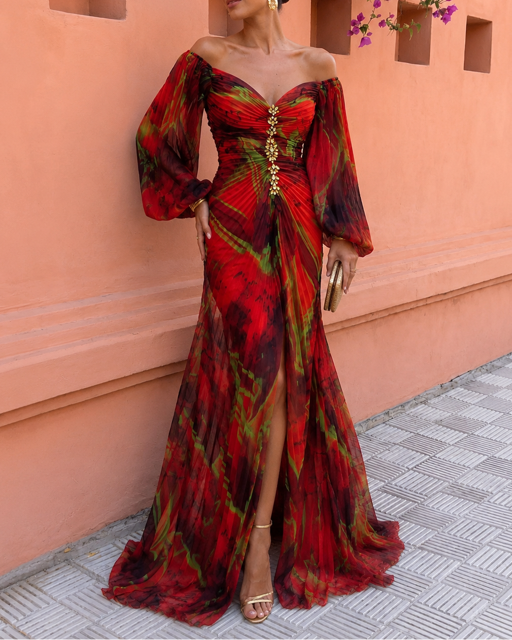 P|H - Floral V-Neck Maxi Dress Brenda