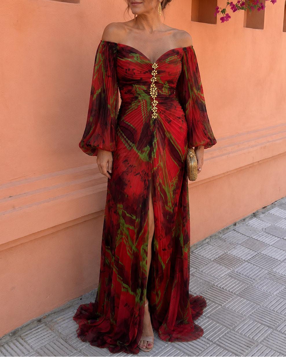 P|H - Floral V-Neck Maxi Dress Brenda