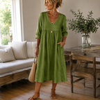 P|H - Elegant Patchwork Maxi Dress Helen